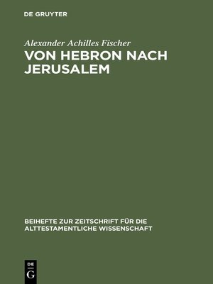 cover image of Von Hebron nach Jerusalem